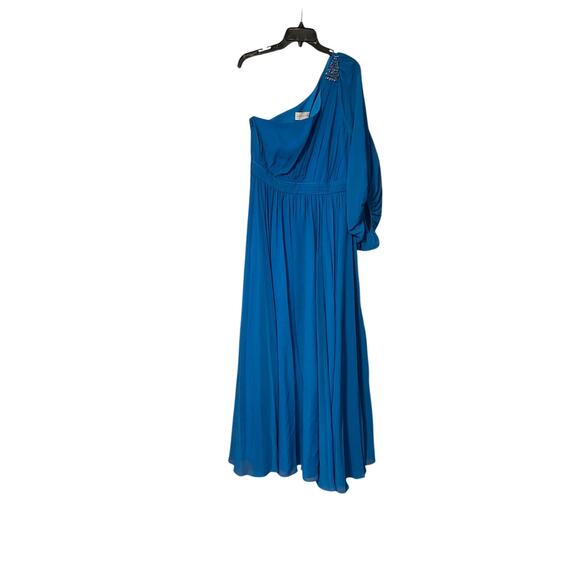Sachin + Babi NEW Size 4 Makayla One Shoulder Embellished Gown Azure Blue NWT - Picture 7 of 10